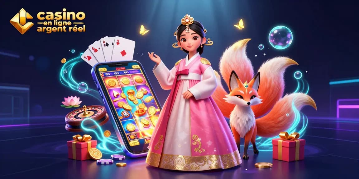 Faites tourner et gagnez avec casino en ligne argent réel mettant en vedette une élégante femme asiatique et un renard chanceux !