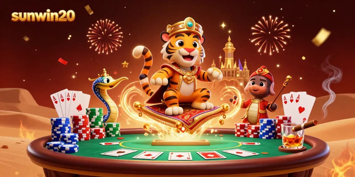 Experience high-stakes thrills with sunwin20 as an Arabian Nights-themed sultan leads an epic game of chance.