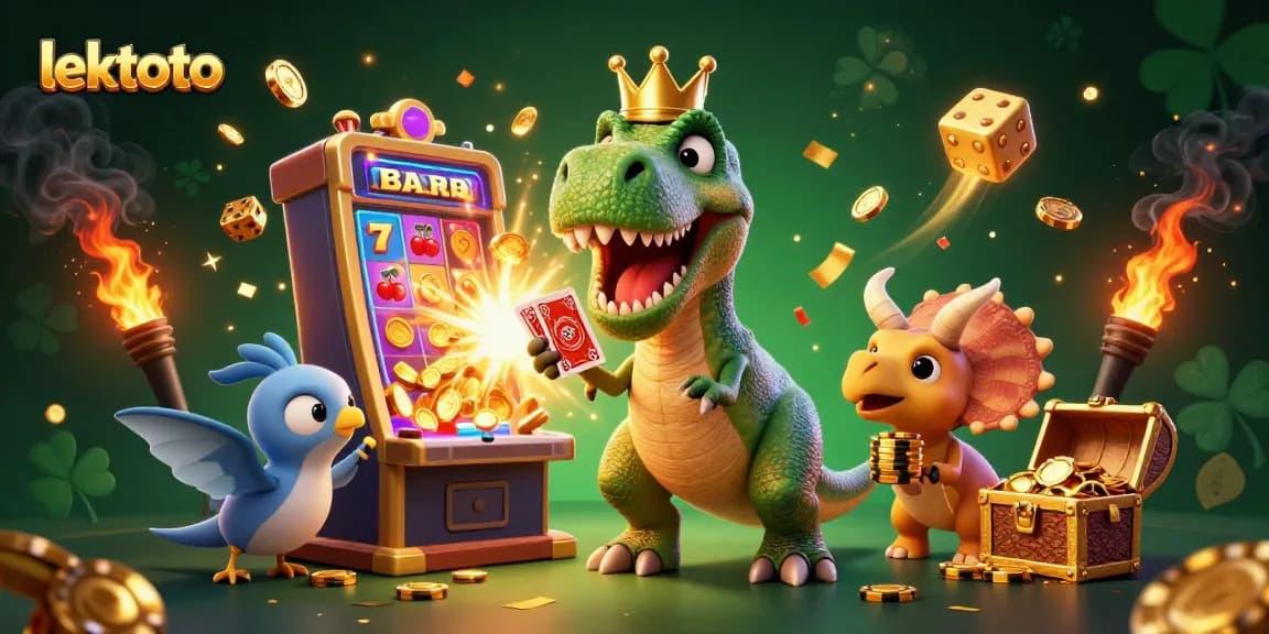 Lektoto players enjoying a vibrant online gambling experience with 3D characters and gaming elements.
