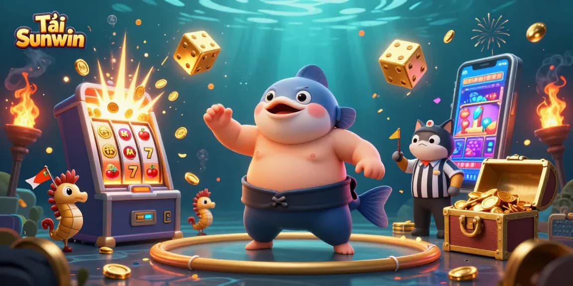 Engage in Tải Sunwin with thrilling gameplay amidst a vibrant underwater scene