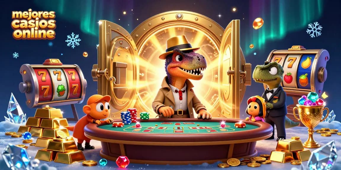 Juega en los mejores casinos online con la diversión de un velociraptor y un pit boss