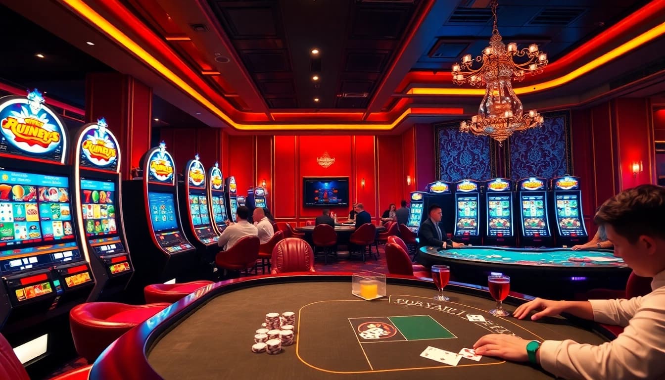 Experience the thrill of Non gamstop casino games amidst a vibrant atmosphere with sophisticated gaming.