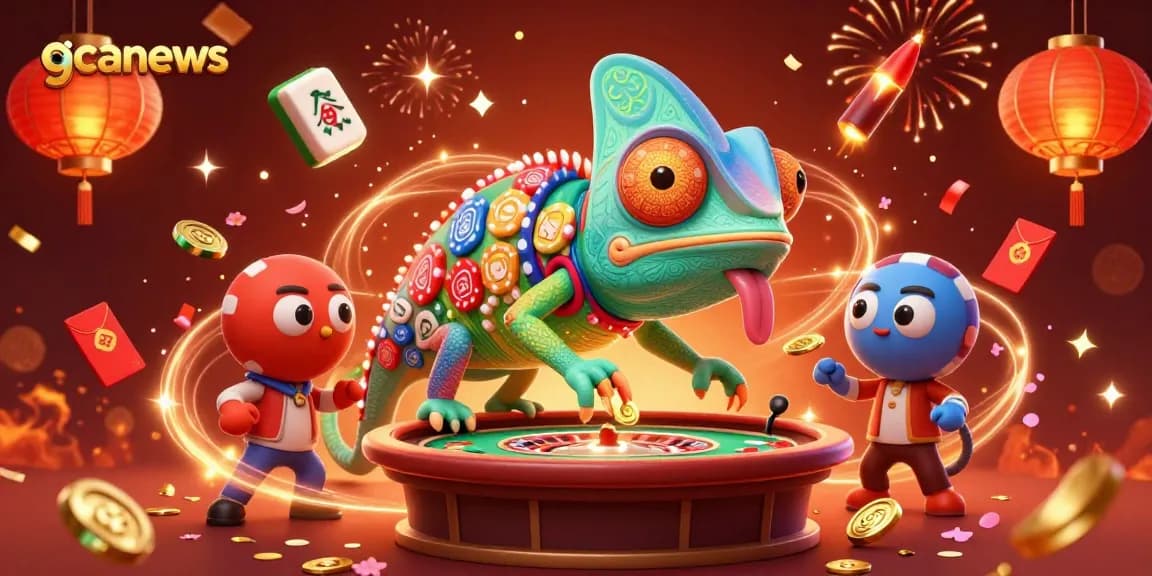 Join the excitement at gcanews with a vibrant 3D casino illustration showcasing lively gaming elements.