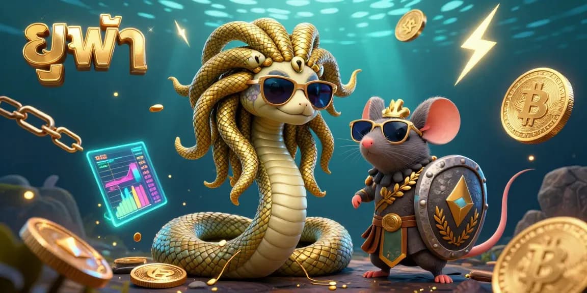 Experience the vibrant ยูฟ่า gaming adventure with Medusa and a warrior mouse in this energetic casino scene.
