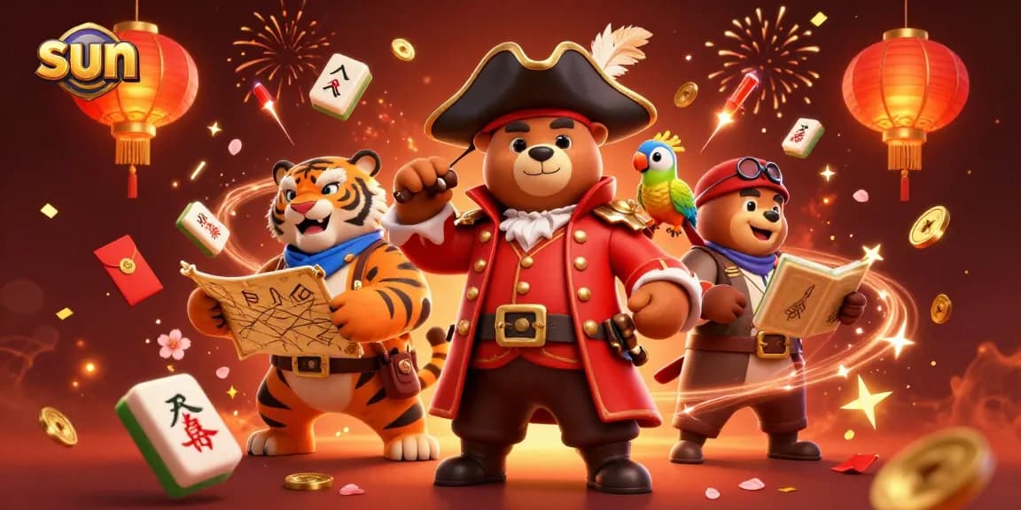 Experience thrilling gameplay at sun-themed casinos with cartoon pirate characters and vibrant casino elements.