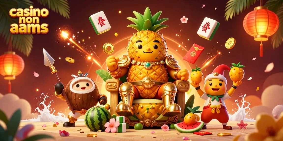 Scopri i migliori giochi nei casinò non AAMS con un re e guardie, sullo sfondo di un casinò colorato.