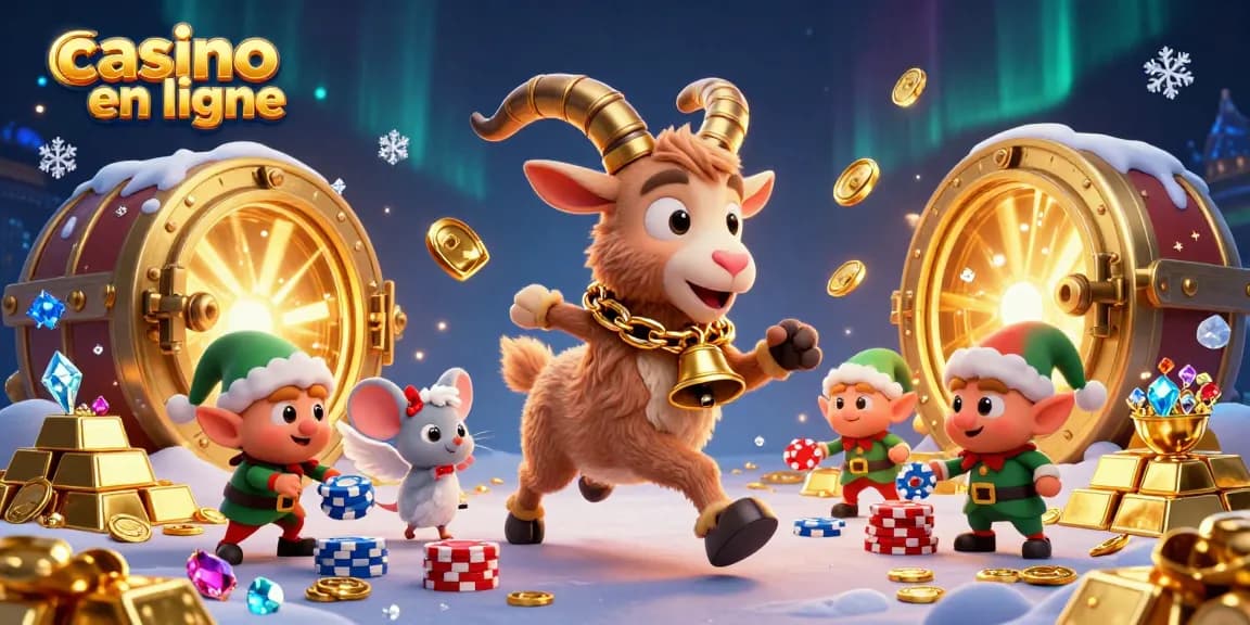 Le Krampus de casino en ligne s'active sous un déluge de bijoux et de pièces volantes.