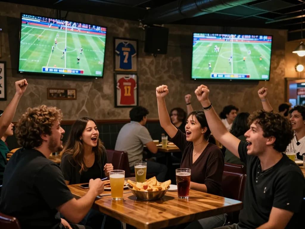 Engaging football fans celebrating live matches at LuongSonTV for an immersive viewing experience