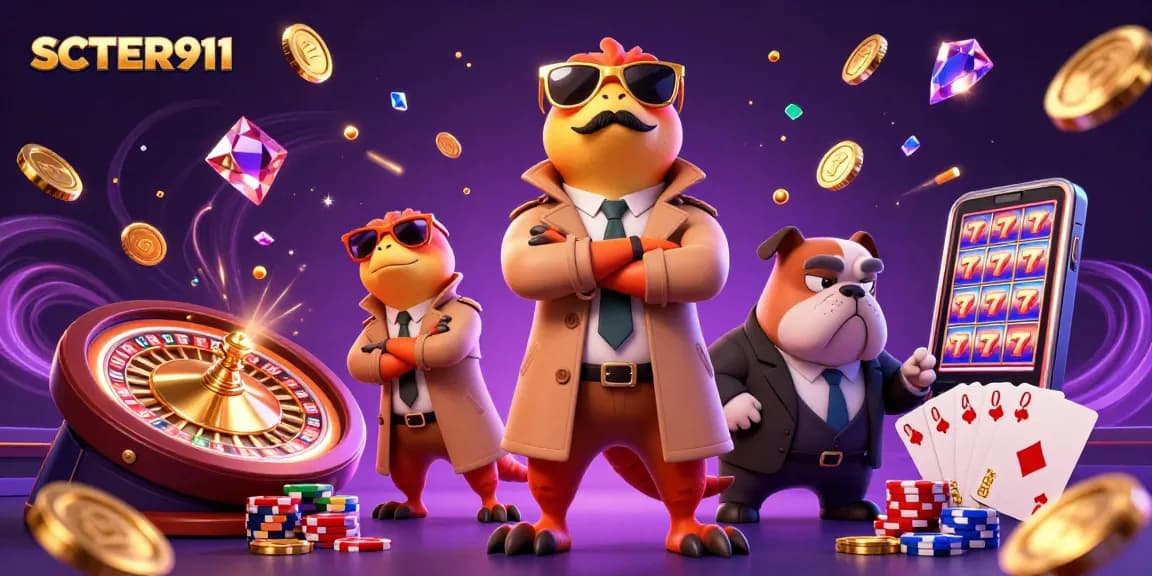 Win big with SCATTER911 at this lively casino featuring animated raptors and sparkling gems.