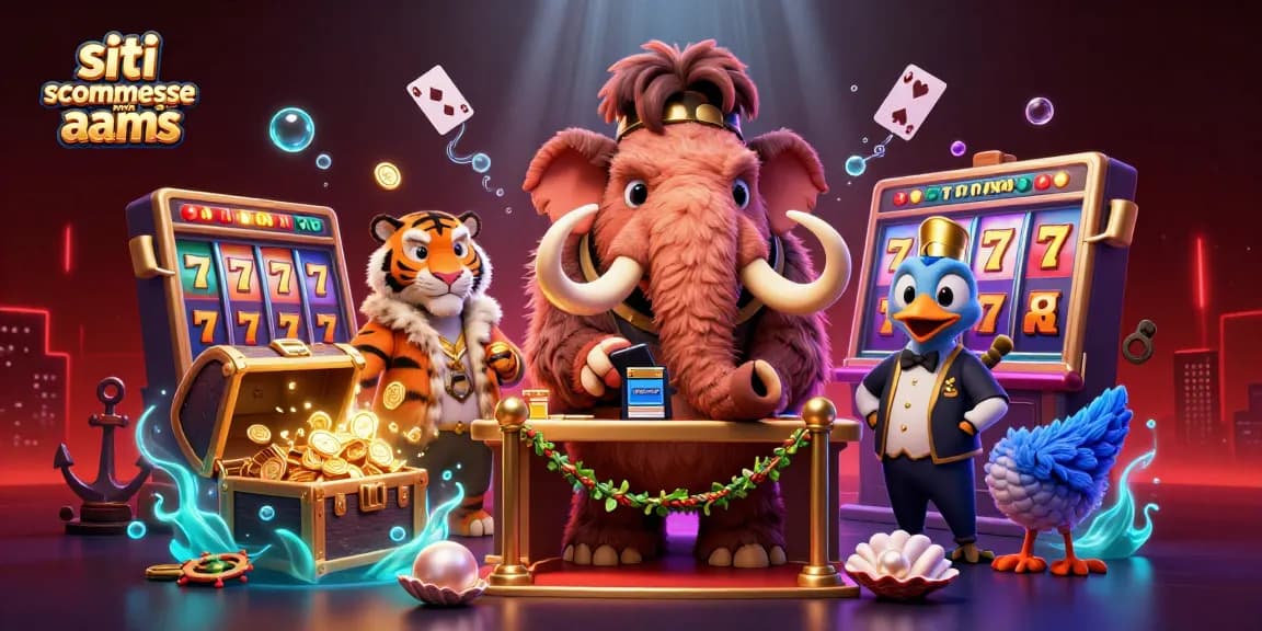 Scommetti con i migliori siti scommesse non AAMS, esclusivi e sicuri, in un'illustrazione animata.