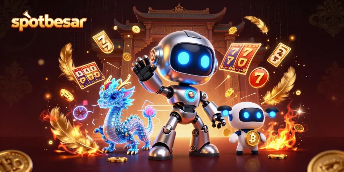 Engage with slotbesar's immersive gaming experience featuring vibrant characters and slot elements.