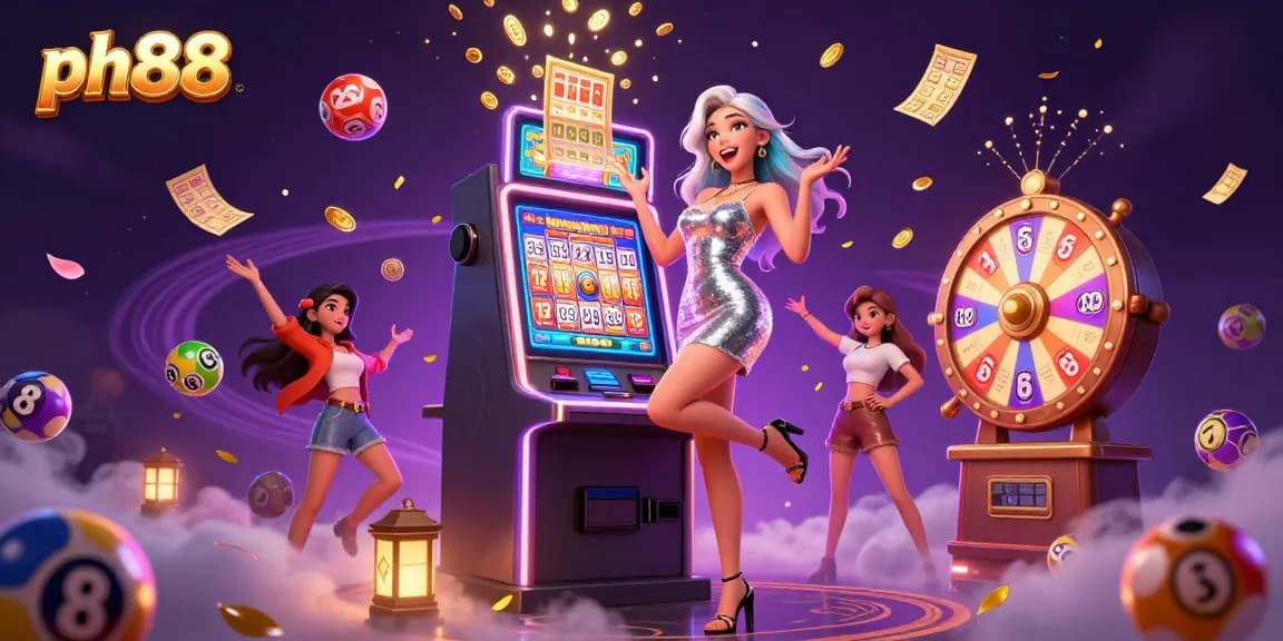 Experience thrilling slots and jackpots at ph88 with vibrant casino scenes and engaging graphics.