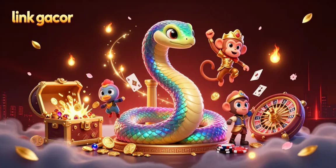 Engage with link gacor for premium casino fun and immerse in vibrant 3D gaming illustration.