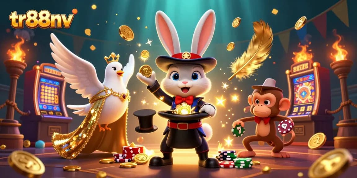 Experience tr88nv's thrilling magic with coins, cards, and excitement all in one scene.