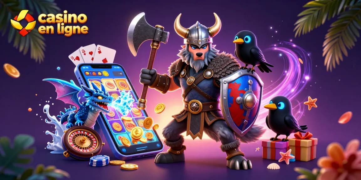 Casino en ligne : découvrez un monde de jeux avec un loup viking héroïque et un dragon