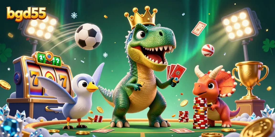 Experience big wins with bgd55 in this vibrant 3D casino scene showcasing gaming excitement.