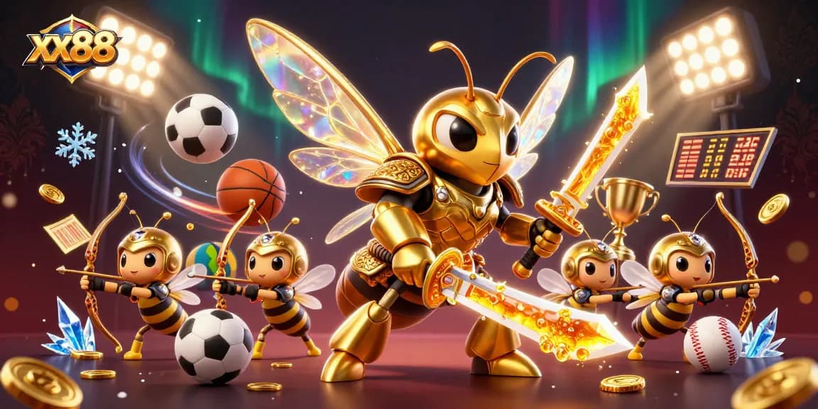 Betting on xx88 with exciting sports and vibrant casino elements in a dynamic 3D illustration.