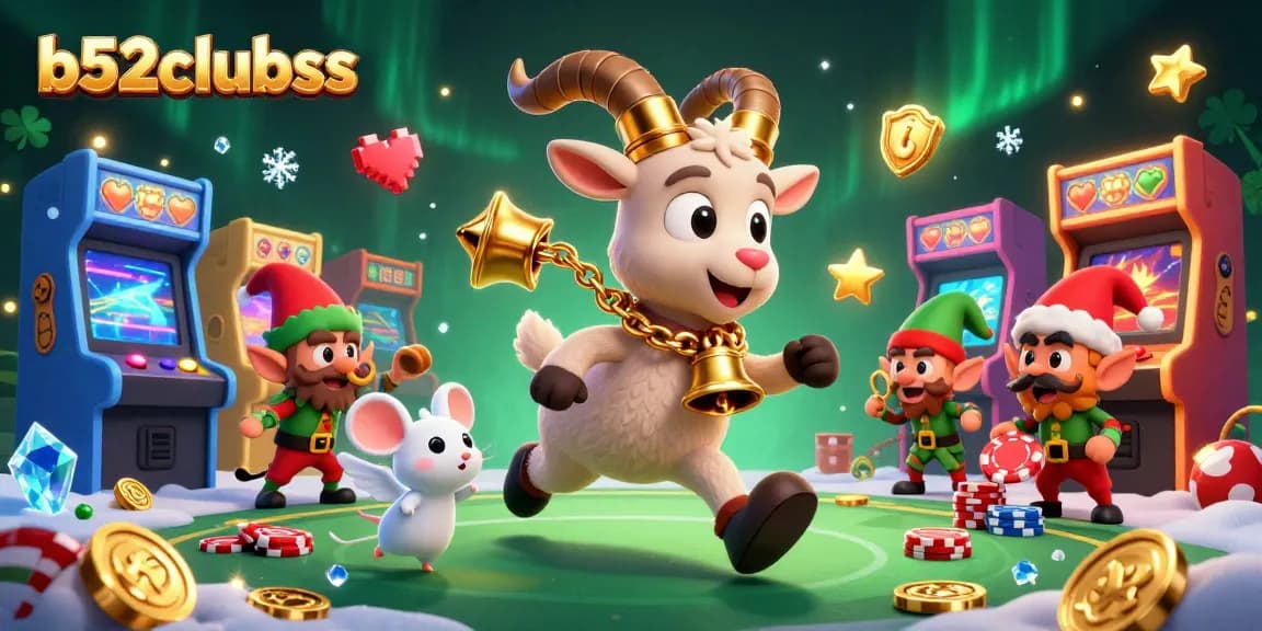 Experience thrilling games at b52clubss as Krampus oversees a festive casino adventure.