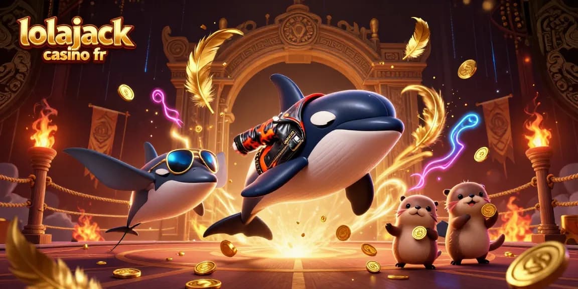 Experience thrilling action with lolajack casino fr featuring a vibrant 3D scene of sea creatures and gold coins.