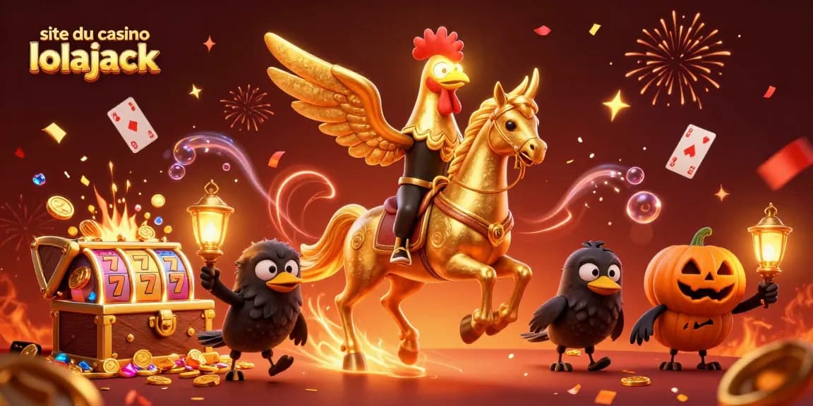 Experience thrilling gameplay at site du casino lolajack with vibrant 3D illustrations featuring dynamic characters amidst spinning slot reels.