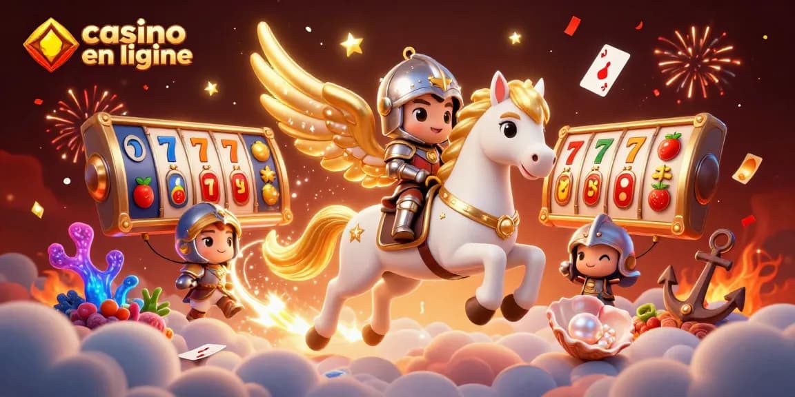 Plongez dans un casino en ligne vibrant avec un cheval céleste et un chevalier