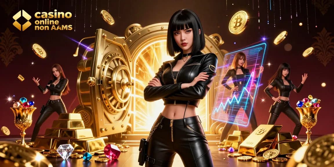 Vinci nei casino online non AAMS con immagini straordinarie di elementi di gioco coinvolgenti in una scena vivace.