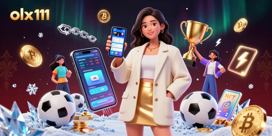 Engage in thrilling sports betting with olx111 as an Asian woman shows a sports betting app.