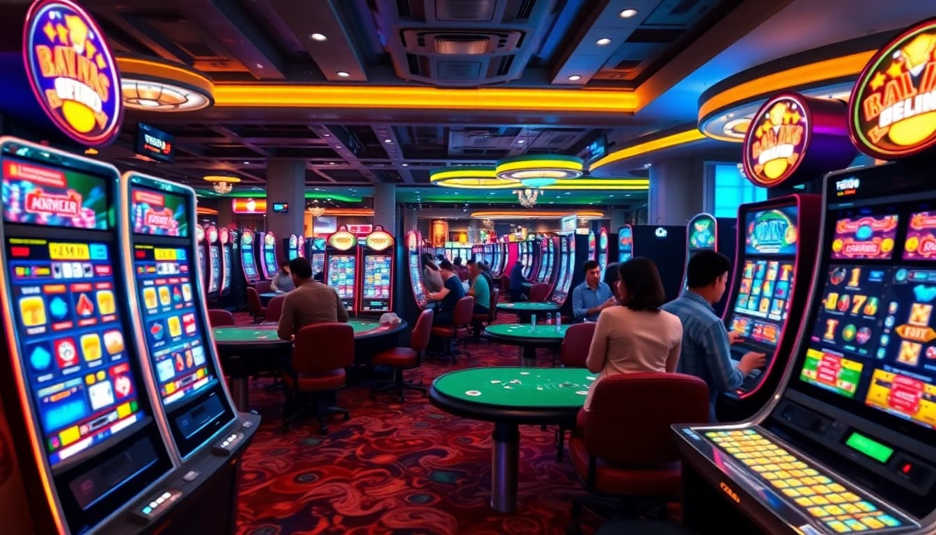 Experience the excitement of the Best payout online casino Uk with vibrant slot machines and enthusiastic players.