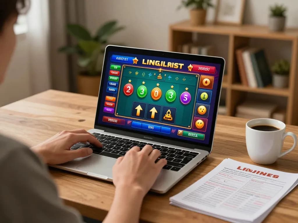 Betbet user enjoying live casino gameplay at home with vibrant game interface displayed.