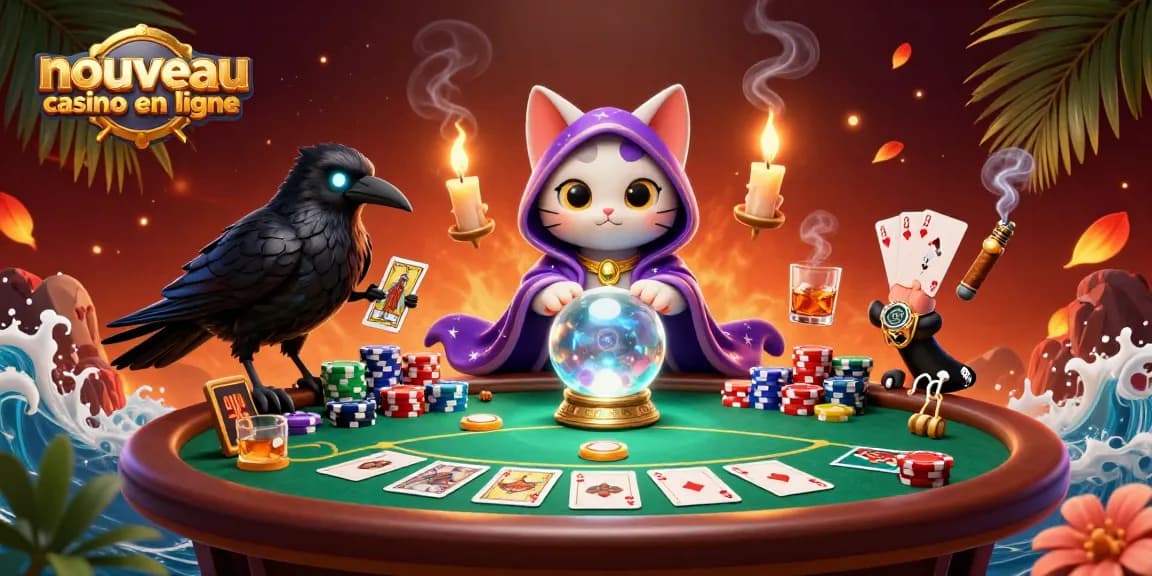 Découvrez un nouveau casino en ligne avec un chat mystique et des éléments de jeu captivants.
