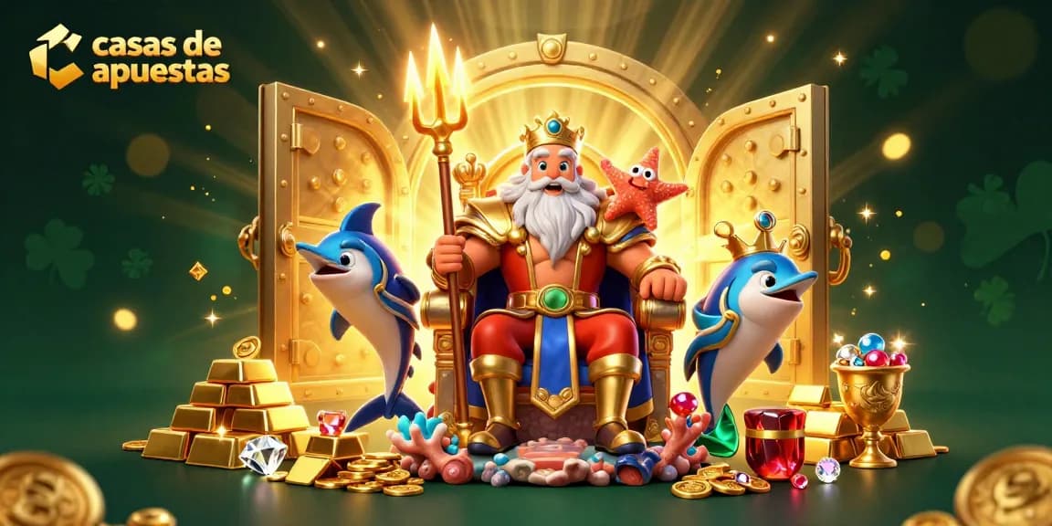 Apuesta deportiva en casas de apuestas: escena artística 3D con elementos de casino y personajes curiosos.