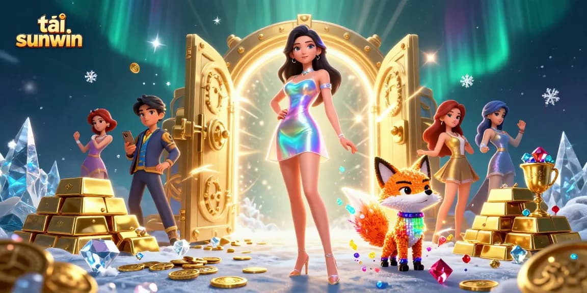 Play and win exciting games at tải sunwin with vibrant visuals and rich graphics in this engaging 3D illustration.