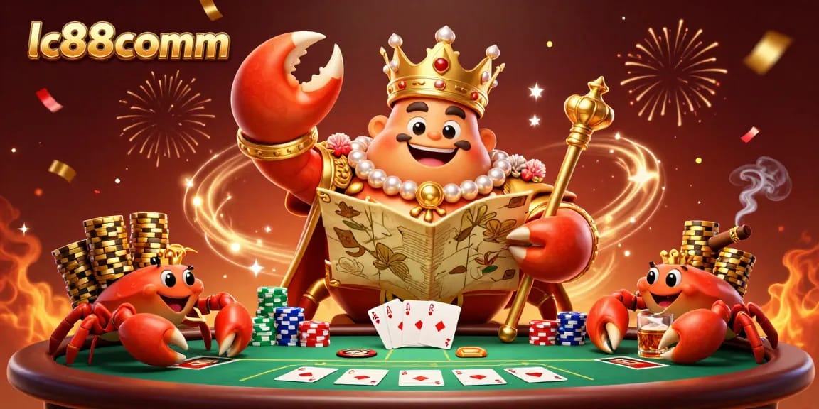 Experience excitement at lc88comm with a vibrant gold crab emperor and dynamic poker scene.