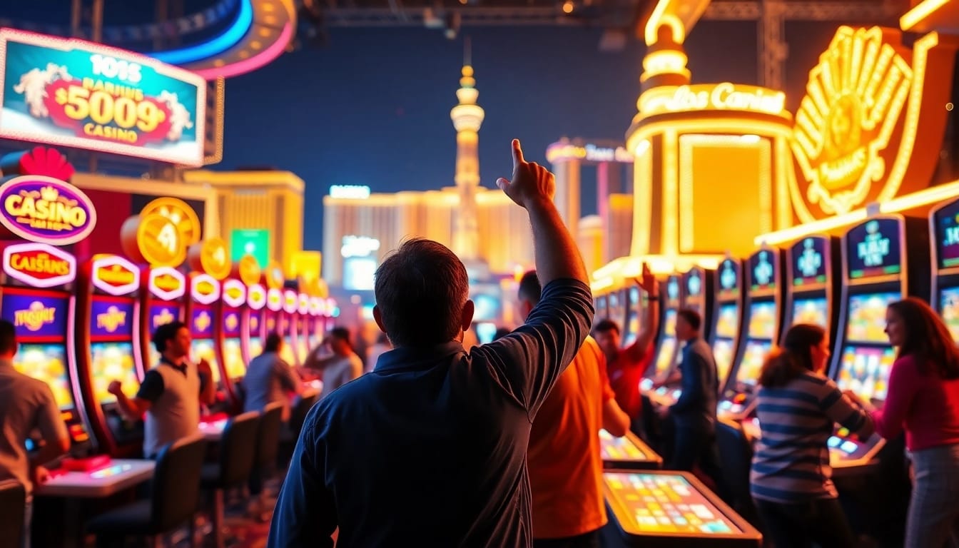 Engaging scene in an Online casino Uk showcasing players enjoying vibrant gaming experiences.