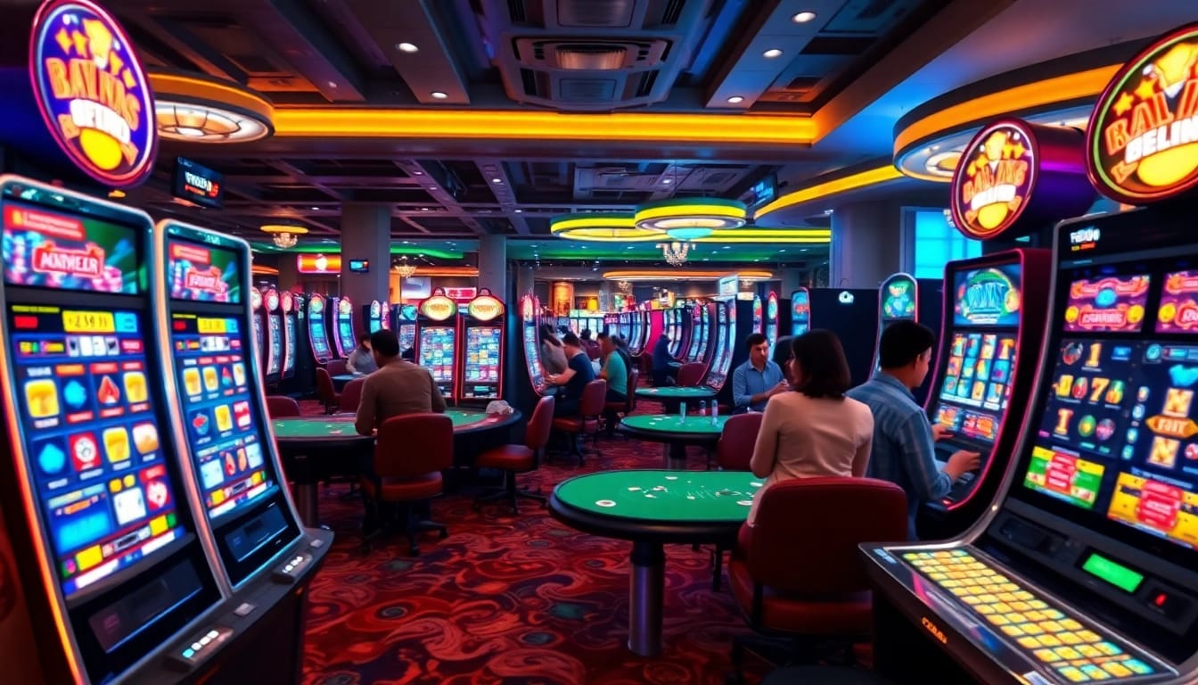 Experience the excitement of the Best payout online casino Uk with vibrant slot machines and enthusiastic players.