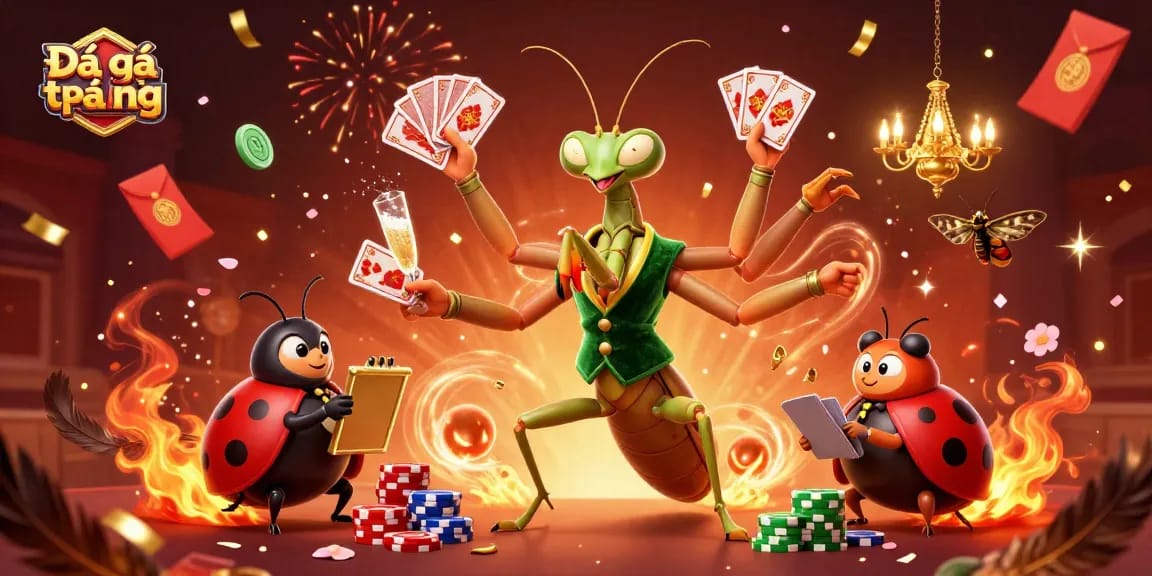 Experience Đá gà trực tiếp with high-energy characters, a vibrant gambling atmosphere, and dynamic action.