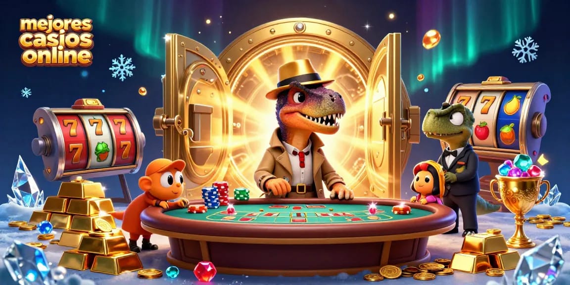 Juega en los mejores casinos online con la diversión de un velociraptor y un pit boss