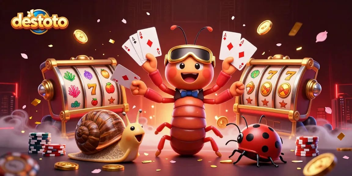 Experience exciting gameplay at destoto with cartoon characters engaging in vibrant slot action.