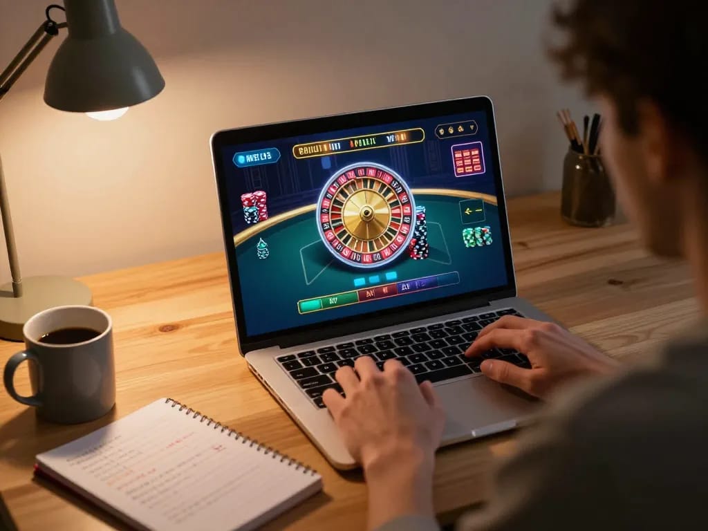 Engaging in roulette gameplay on 789betgo with a vibrant interface and strategic notes