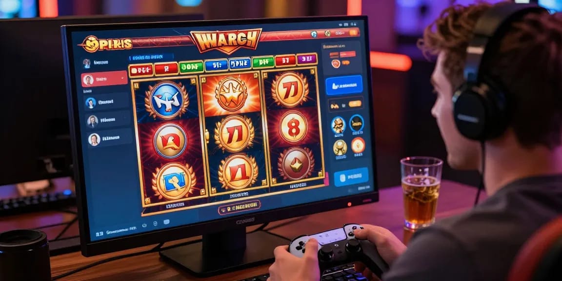Engaging online slot deposit 5000 gaming scene with vibrant graphics and player excitement.
