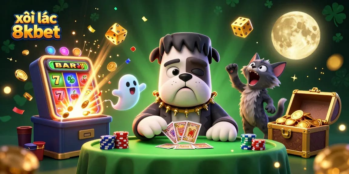 Experience xôi lạc 8xbet through an exciting 3D casino scene filled with vibrant characters and dynamic game elements.