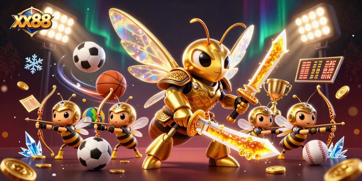 Betting on xx88 with exciting sports and vibrant casino elements in a dynamic 3D illustration.