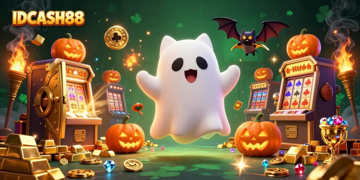 Engage with IDCASH88's thrilling casino experience featuring a lively ghost cat, vampiric companions, and abundant treasures.