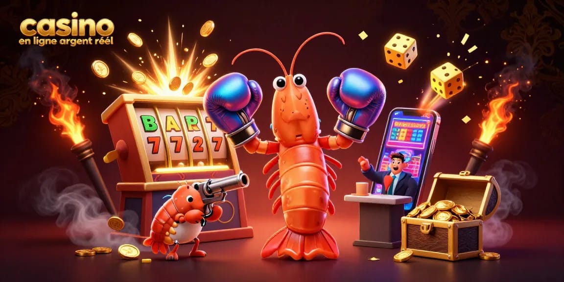 Plongez dans l'excitation du casino en ligne argent réel avec cette illustration 3D dynamique représentant une action de jeu intense.