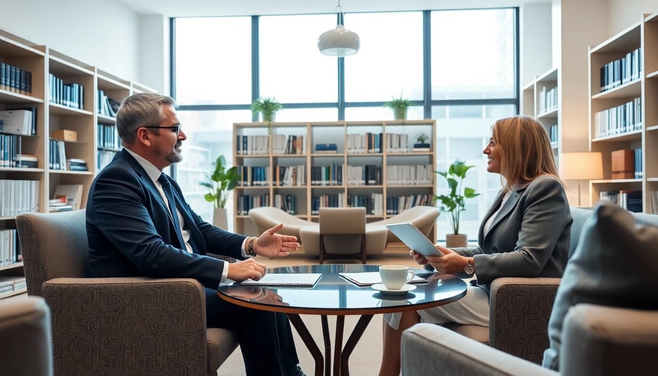 Engaging lawyer consultation on Wills in a professional setting.