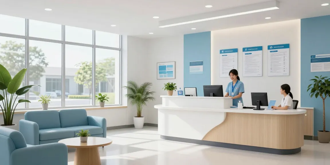 David Hoffmeister reviews at a modern healthcare facility focusing on patient care and wellness.