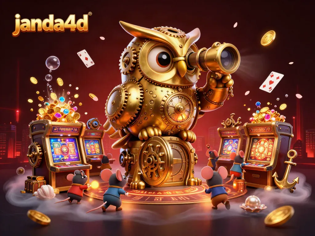 JANDA4D menawarkan permainan mendebarkan dengan karakter unik seperti burung hantu emas pada platform kasino.