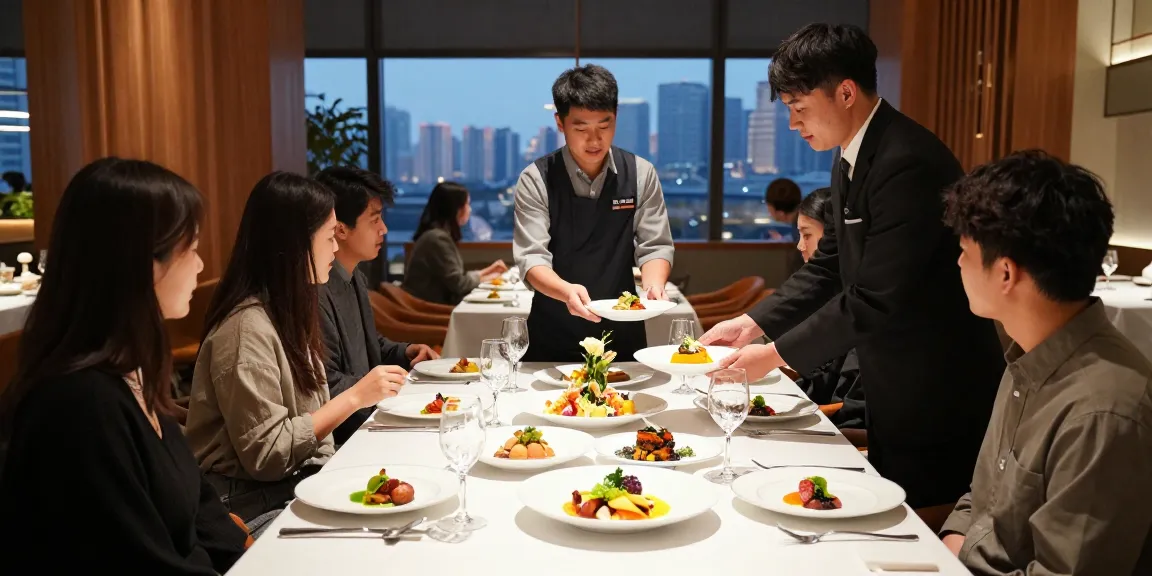 Savoring the Sydney303 Slot dining experience with friends, sharing vibrant gourmet dishes in a modern restaurant.
