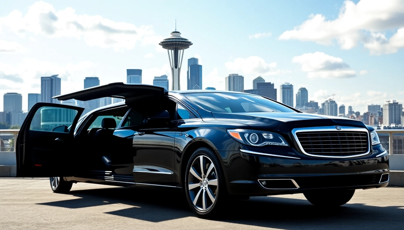 Experience limo service vancouver to seattle with a luxurious black limousine inviting passengers.