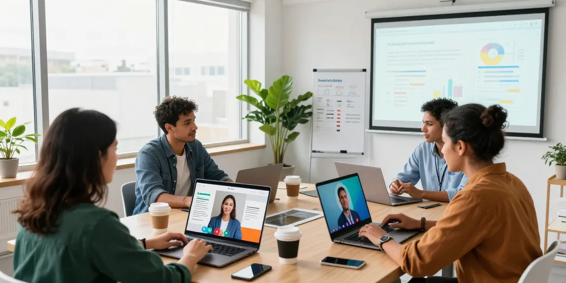 Engage with top talent to hire a team in Latin America in a vibrant workspace with professionals collaborating